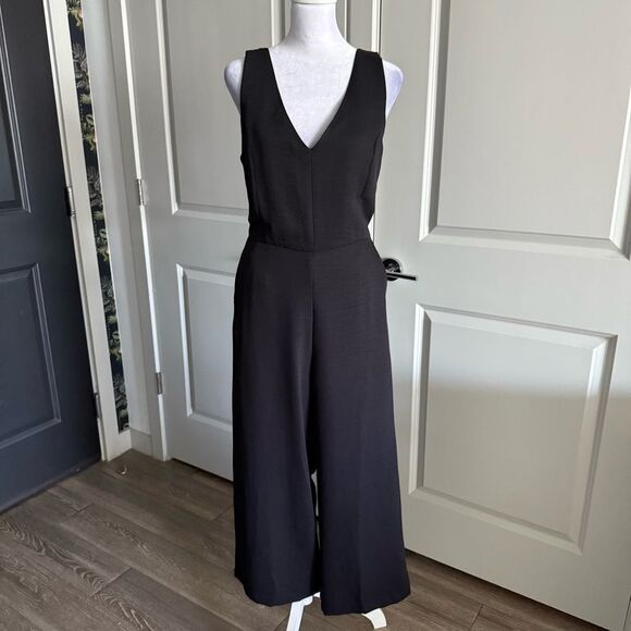 Mod Ref Black Multi-Way Sleeveless Wide Leg Jumpsuit Size M - Picture 2 of 9